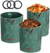 Unyqoos® Set van drie sacs à déchets de jardin résistants aux déchirures avec poignées et anneau de support