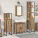 vidaXL Ensemble de meubles de salle de bain, 4 pièces, marron, 33 x 33 x 185,5 cm