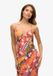 Superdry Halflange Cami-slipjurk met Print - Dames - Jurken - Fluro Red Michinaga - UK12/EU40