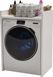 Merkloos Bovenbouwkast voor Wasmachine en Droger - Wit