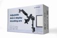 Gembird MA-DA2P-01 Dubbele Monitorarm Bureau Zwart