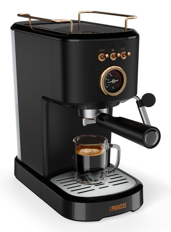 Princess 249417 Half Automatic Espresso Machine - 1.2L - Black