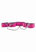 Ouch! Reversible Collar / Wrist / Ankle Cuffs - Pink / Black