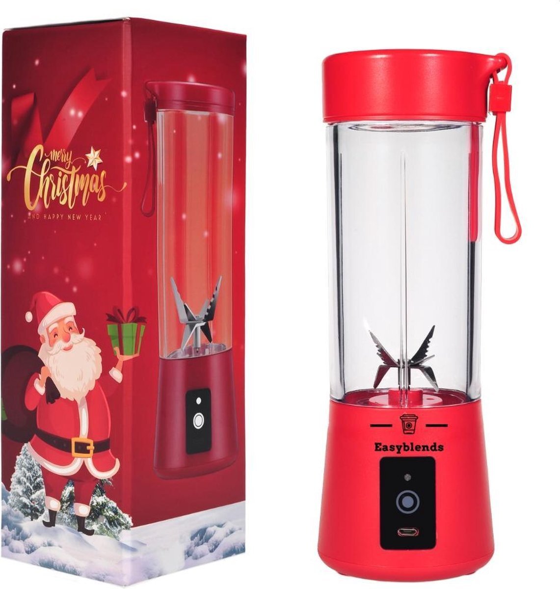 Easyblends Easyblender- Blender- Pro- Rood- Draagbaar- Kersteditie- Kerstcadeau