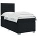 vidaXL Boxspringbed met matras met hoofdeinde Zwart 90 x 200 cm Stof