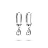 S.Oliver Dames Sieraden – Creolen Van Roestvrij Staal Met Fonkelende Steinanhängern In Verschillende Kleuren – Elegant & Tijdloos Mooi – Perfect Cadeau-Idee