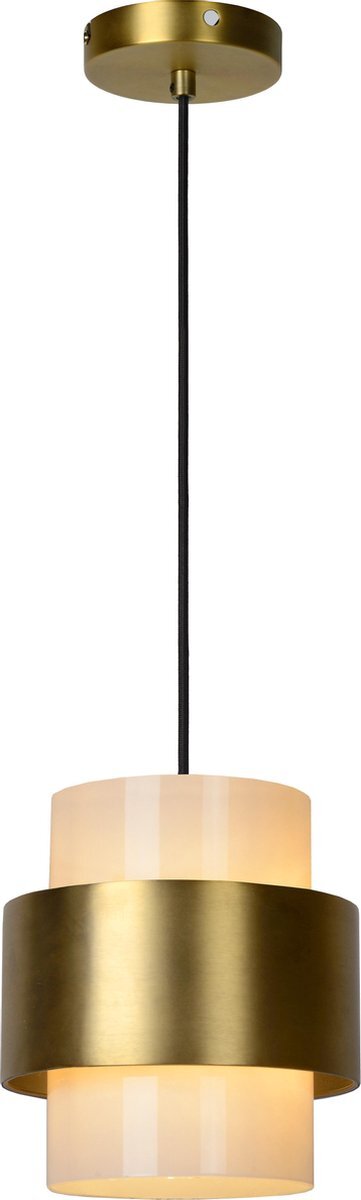 Lucide FIRMIN Hanglamp - Ø 20 cm - 1xE27 - Mat Goud / Messing