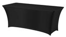 HENDI Rechthoekige tafelhoes – Easy-Jersey stof – Strijkvrij – Zwart – 1830x760x730 mm