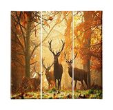 Homemania Wandfoto, 3 stuks, dieren, woonkamer, slaapkamer, meerkleurig, 69 x 3 x 50 cm, HM203PKNV-193, polyester, hout
