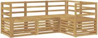 vidaXL - Buiten - bank - set - 4 - st - Wit - Massief - Acacia - Hout