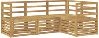 vidaXL - Salon d'extérieur - set - 4 - pcs - Blanc - Acacia massif - Bois
