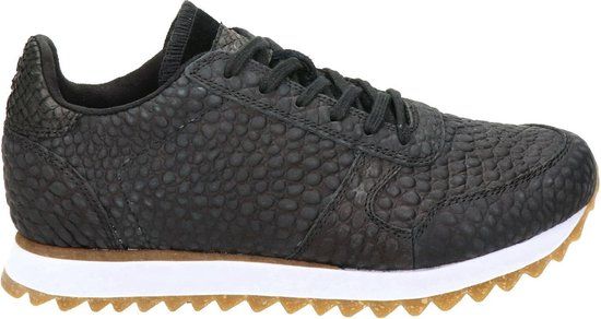 Woden Ydun Croco II Lage sneakers - Zwart - Maat 36