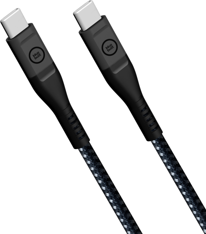 BlueBuilt USB-C naar USB-C kabel 1,5m Kevlar Zwart