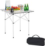 VEVOR Opvouwbare Tafel Draagbare Picknicktafel Buffettafel Aluminium 70cm Zilver
