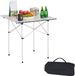 VEVOR Opvouwbare Tafel Draagbare Picknicktafel Buffettafel Aluminium 70cm Zilver
