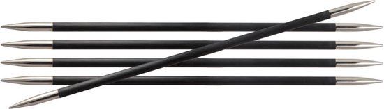 KnitPro Karbonz sokkennaalden 15cm 2.00mm - 3st