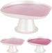 Home & Styling Taartplateau 21cm Metaal Roze Driehoek
