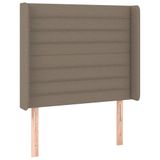 VidaXL Hoofdeind & Voeteind Taupe 147x16x78/88 cm Polyester Hout