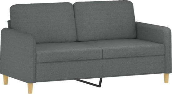 vidaXL Tweezitsbank 140 cm stof donkergrijs