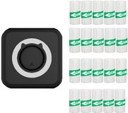 Zouma B.V. Imprimante thermique multifonctionnelle, imprimante photo multifonctionnelle noir et blanc Bluetooth, imprimante thermique instantanée sans fil pour téléphone portable, incluant 11 rouleaux de papier d'impression