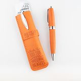 Balpen van bamboe met persoonlijk etui