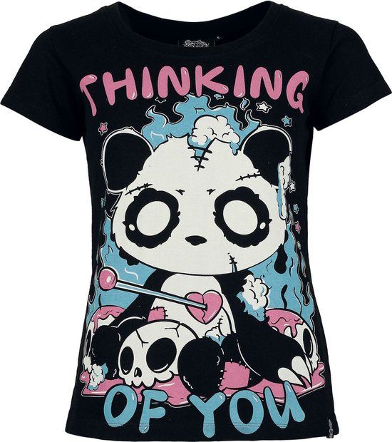 Cupcake Cult Thinking Of You Dames T-shirt - zwart - 3XL