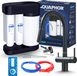 Ari Robinet de cuisine Slender Noir mat avec raccord de filtre à eau et bec extractible