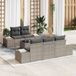 Prolenta Maison Exclusive - Set van zes tuinbankkussens, grijs, van polyrotan