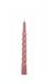 Gelakte Bol Gelakte kaarsen Tortiglione Ø 2,2 cm H 21 cm - 3 stuks - roze