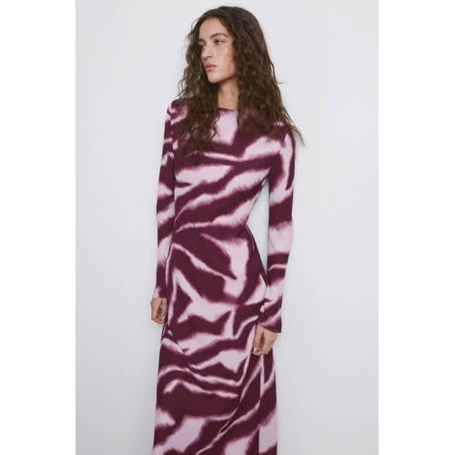Mango midi jurk roze