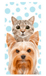 Animal Pictures Serviette de plage Chat et Chien - 140 x 70 cm - Multi