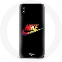 Nike Hoesje voor Samsung Galaxy A10 Logo Zwarte Achtergrond Maniacase