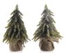 Everlands Miniboom PE jute zak 2ass 20 cm groen Kerst