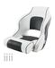 VEVOR Bootstoel, hoge rugleuning, opklapbare bootstoel met dik sponskussen en waterdicht pvc-leer, ergonomisch design, opvouwbare bootstoel voor boten, jachten, schepen, wit