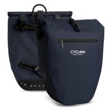 Cycloni Ridge Luxe E-bike Fietstas 28L - Waterdicht & Lichtgewicht - Pakaftas met Schouderband en Laptopvak - Blauw