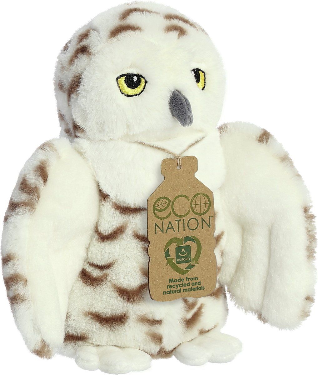 Aurora Pluche Sneeuwuil Knuffel - 20 cm - Uil Speelgoed