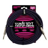 Ernie Ball 25' Braided Recht/Recht Instrument Cable - Paars/Zwart, 25ft
