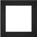 yd. Passe-Partout Fotomaat 13x13 cm - Lijstmaat 25x25 cm - Noir