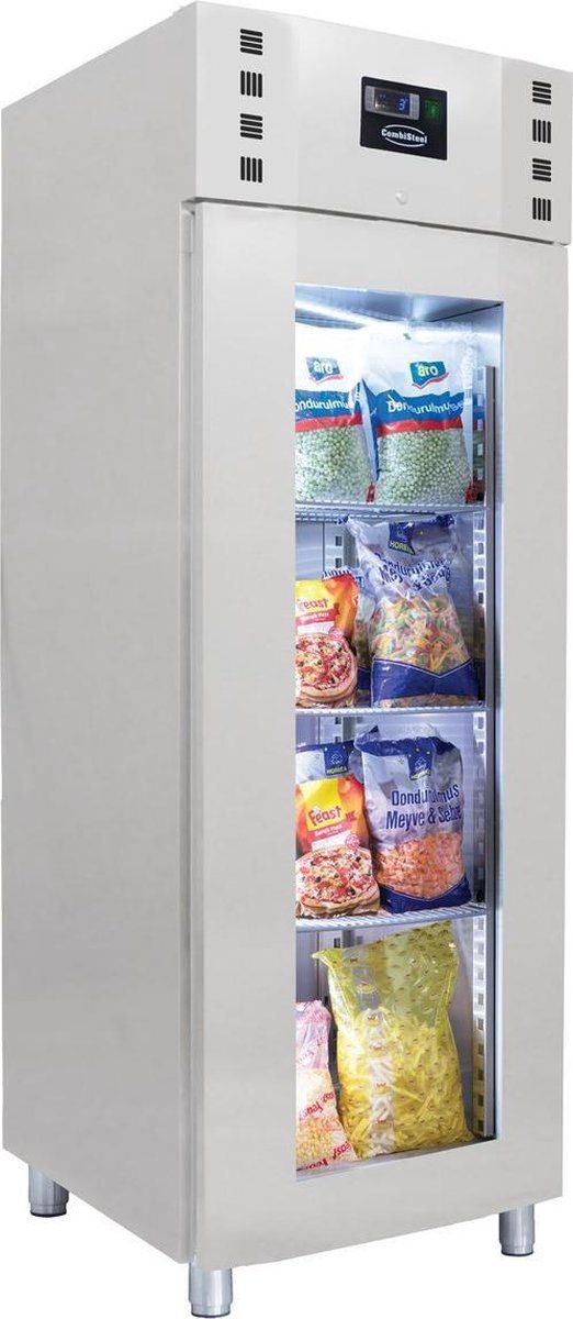 Professionele Vrieskast | RVS | Glasdeur | 700 liter | Mono Block | Horeca