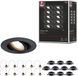 Paulmann Inbouwlamp Set van 10 zwenkbaar rond 90 mm 30° GU10 max. 10x10W 230V dimbaar Zwart