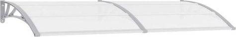 vidaXL Deurluifel 240x75 cm PC grijs en transparant