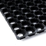IVOL Rubber Ringmat 50 x 80 cm - Deurmat voor binnen en buiten - Zwart