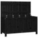 Boîte de jardin 121x55x64 cm pin massif noir