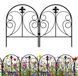 Clôture de jardin décorative en métal composée de 10 panneaux