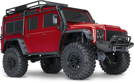 Traxxas Landrover Defender Brushed RC auto Elektro Crawler 4WD RTR 2,4 GHz - Rood