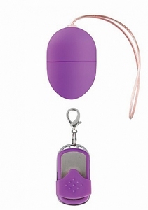 Shots Toys 10 Speed Remote Vibrating Egg Purple SMALL