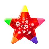 Tinc Stervormige Sneeuwvlok 5 in 1 Multi Gekleurde Markeerstift Pen voor Kinderen - Rood, Kous Filler, Kerst Highlighter SNWSTRHL