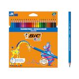 BIC Kids Evolution Kleurpotlodenset, metalen emmer Pack of 24 multi