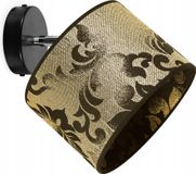 Light-Home WERONA – Lampe suspendue/Lampe murale – Abat-jour en tissu 20 cm – Or/Noir – Moderne