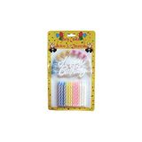 Festilandia Verjaardagskaarsen met accessoires, 12 stuks